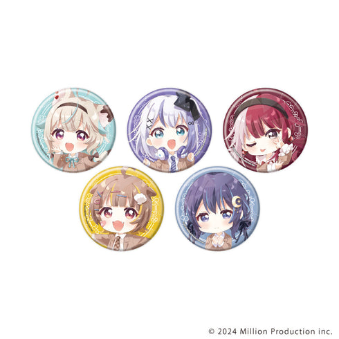 『Million Production』ホログラム缶バッジ(57mm)02/制服風衣装ver. BOX(全5種)(ミニキャライラスト)
